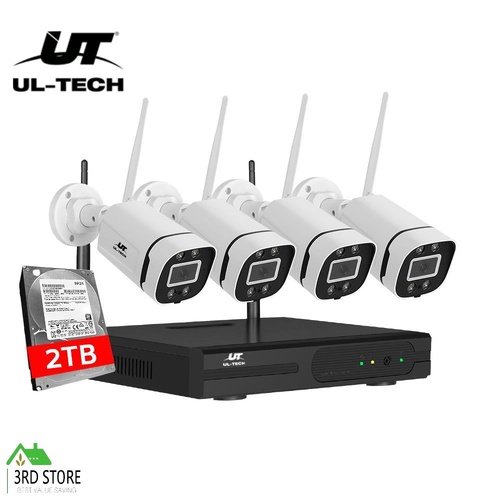 UL-tech 3MP Wireless CCTV WiFi Security Camera System IP Cameras 8CH NVR 2TB