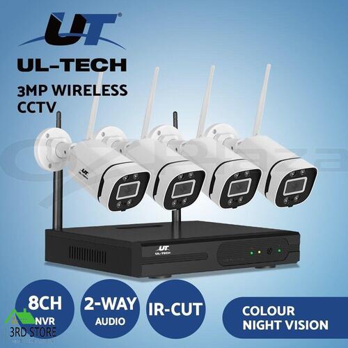 UL-tech 3MP Wireless CCTV Home Security System Outdoor IP Camera 8CH WiFi NVR