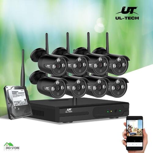 UL-tech Wireless CCTV Home Security Camera System WIFI Outdoor 8CH 3MP NVR 4TB