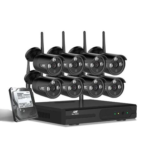 UL-tech CCTV Wireless Home Security Camera System 8CH IP WIFI Outdoor 1080P 1TB