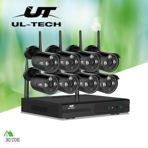 UL-tech CCTV Wireless Security Camera System Home IP 1080P WIFI 8CH Day Night