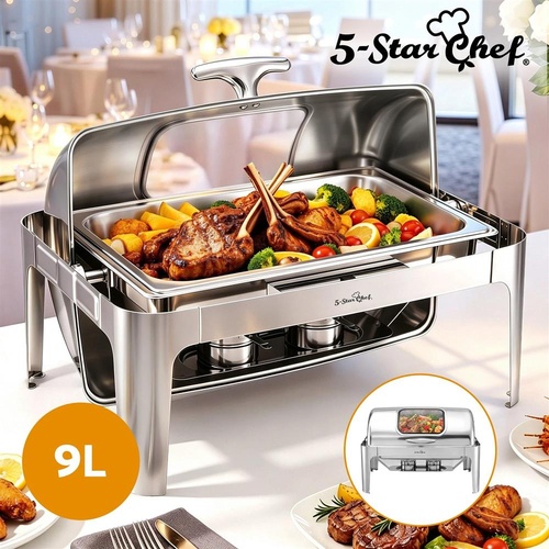 5 Star Chef 9L Chafing Dish Buffet Warmer Food Warmer Catering Server