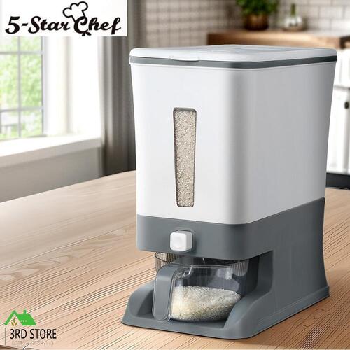 5-Star Chef Rice Cereal Dispenser Grain Container Auto Food Storage Box 12KG