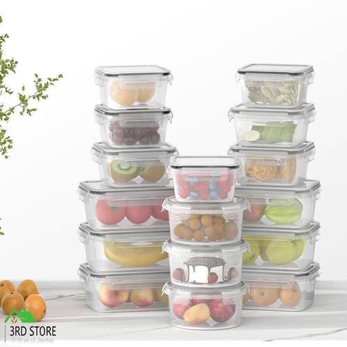 5-star chef 16PCS Airtight Food Storage Container Fridge Freezer Kitchen Box