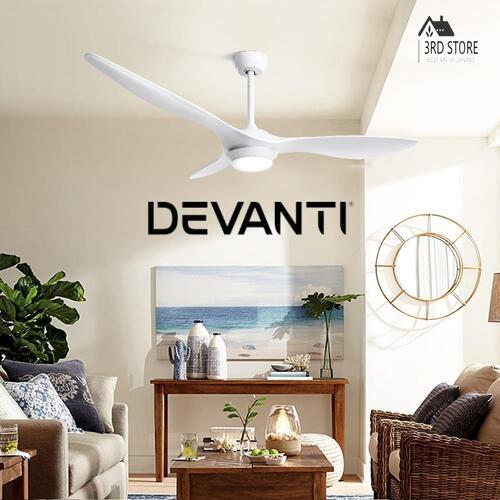 Devanti Ceiling Fan With Light Remote Ceiling Fans 52'' DC Motor 3 Blades 1300mm