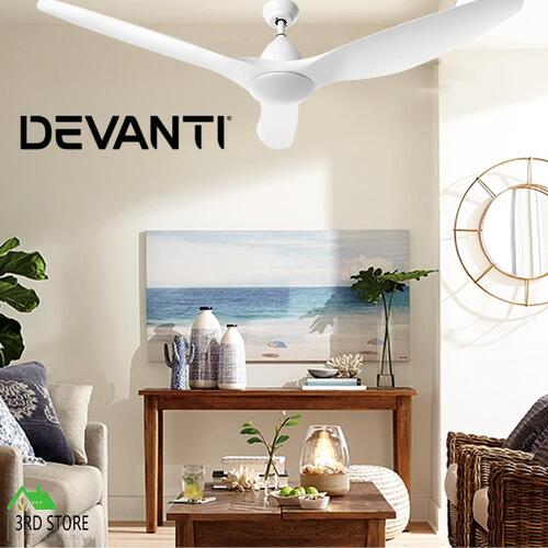 Devanti 64'' DC Motor Ceiling Fan With Light LED Remote Control Fans 3 Blades