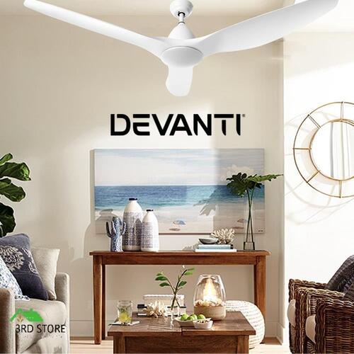 Devanti 64'' DC Motor Ceiling Fan With Light LED Remote Control Fans 3 Blades