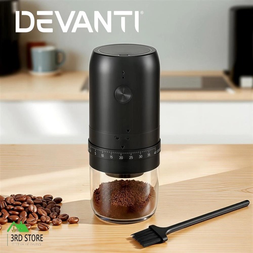 Devanti Electric Coffee Grinder Portable USB Rechargeable Spice Mill Nut Grinder