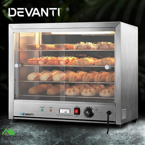 RETURNs Devanti Commercial Food Warmer Electric Pie Hot Display Showcase Cabinet 4 Tier