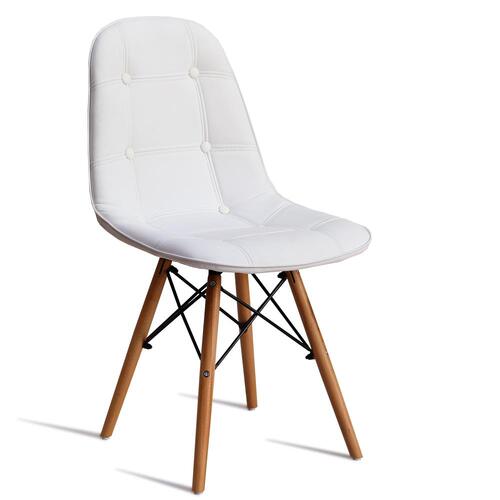 RETURNs Levede 3x Retro Dining Chairs Leather Padded Seat Home Office Cafe Chair