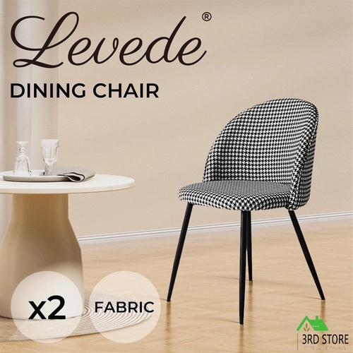 Levede 2x Dining Chairs Kitchen Cafe Lounge Chair Sofa Upholstered Padded Seat
