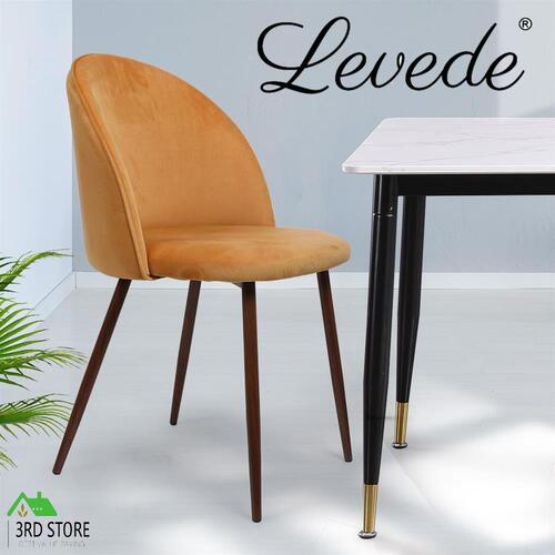 Levede 2x Dining Chairs French Provincial Kitchen Cafe Lounge Sofa Upholstered