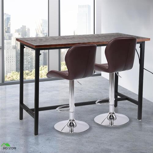 Levede High Bar Table Office Desk USB Charge Vintage Industrial Dining 110X60CM