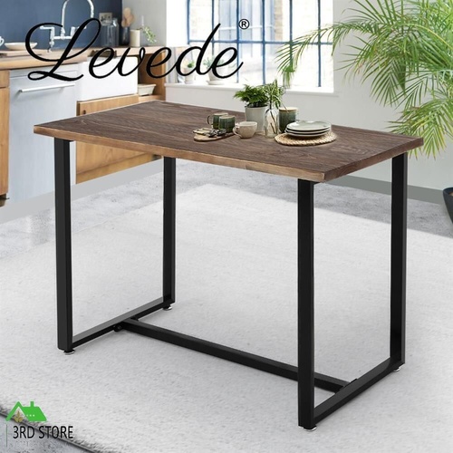 RETURNs Levede Dining Table Industrial Wooden Metal Kitchen Tables Cafe Restaurant 110cm