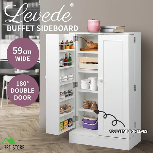 Levede Buffet Sideboard Storage Cabinet Adjustable Shelf Cupboard Door Furniture
