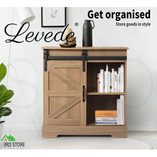 RETURNs Levede Buffet Sideboard Cabinet Single Sliding Doors Kitchen Storage Cupboard