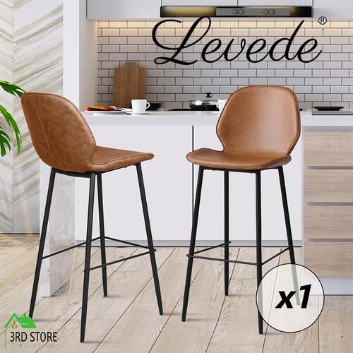 Levede 1x Bar Stool Barstools Counter Chair PU Padded Kitchen Pub Restaurant