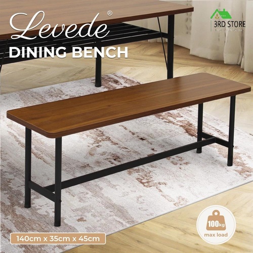 Levede 1XDining Chairs Bench Chair 2-3 Seater MDF Kitchen Garden Patio 140cm