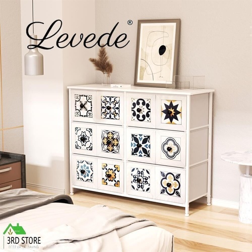Levede 6 Chest of Drawers Storage Cabinet Tower Retro Dresser Vintage White