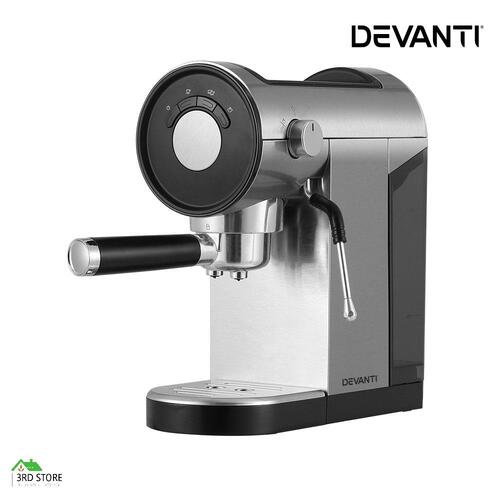 RETURNs Devanti Coffee Machine Espresso Maker 20 Bar Milk Frother Cappuccino Latte Cafe