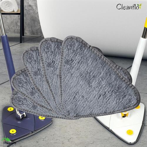 Cleanflo 5x Spin Cleaning Mop Pad Cleaner Head 360° Rotatable