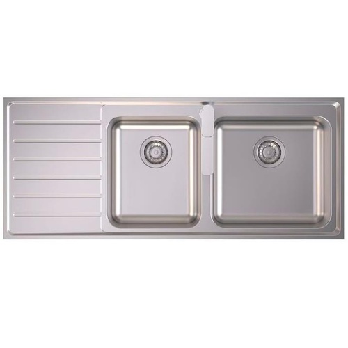 RETURNs Caroma 1.75L Stainless Steel Right Hand Side Bowl Over Mount Sink