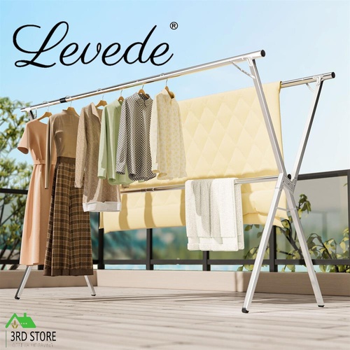 Levede Adjustable Clothes Drying Airer Foldable 150-200cm