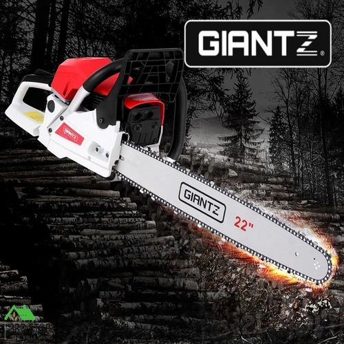 Giantz 74cc Petrol Chainsaw 22" Bar E-Start Tree Pruning Chain Saw