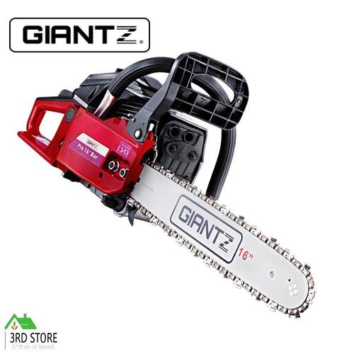 GIANTZ 45CC Petrol Commercial Chainsaw Chain Saw Bar E-Start Black
