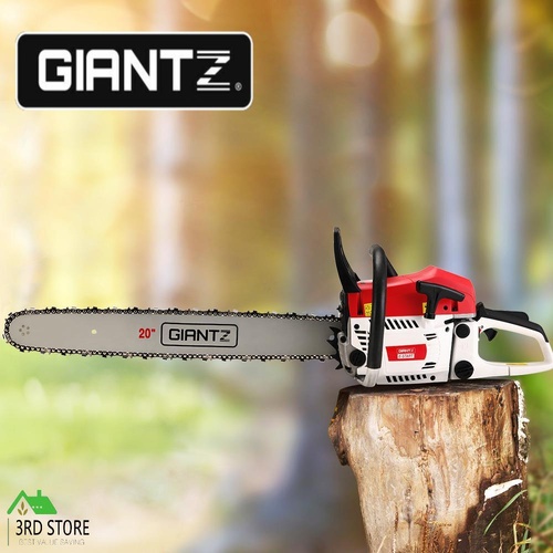 RETURNs Giantz 62cc Petrol Commercial Chainsaw 20" Bar E-Start Tree Chain Saw Pruning