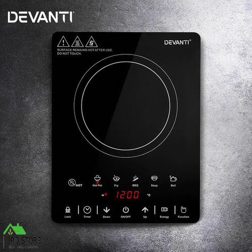 Devanti Electric Ceramic Cooktop 30cm Kitchen Cooker 1 Burner Hob Touch Control