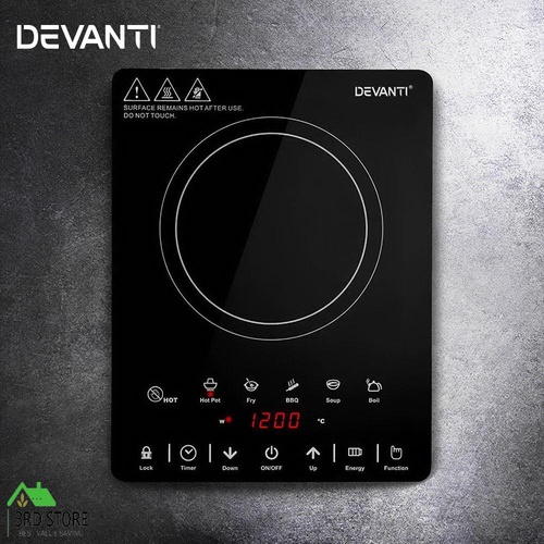 RETURNs Devanti Electric Ceramic Cooktop 30cm Kitchen Cooker 1 Burner Hob Touch Control