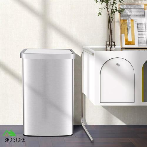 50L Motion Sensor Rubbish Bin Touchless Infrared Automatic Garbage Can Waste Bin