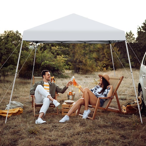 304 cm x 304 cm Outdoor Instant Pop-up Canopy Folding Slanted Leg Canopy Tent
