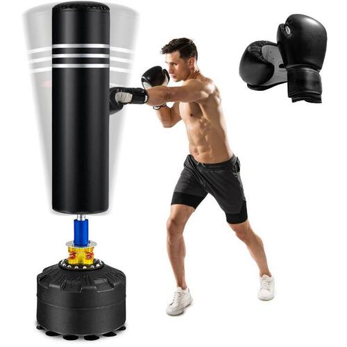 1.75M MMA UFC Kick Training Punching Bag with Stand and Gloves for Adult Youth
