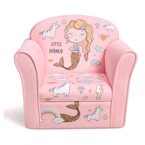 Childrens Sofa with Lovely Mermaid Pattern for Bedroom