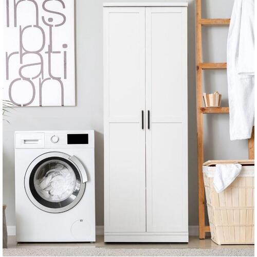 RETURNs 178cm Storage Cabinet Freestanding Pantry Cabinet w/ 2 Doors & 5 Shelves White