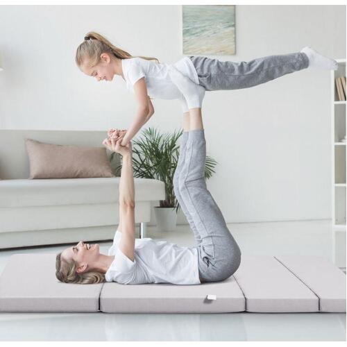 4-Fold Folding Sleeping Mat Sofa Bed with Smooth Zipper for Double