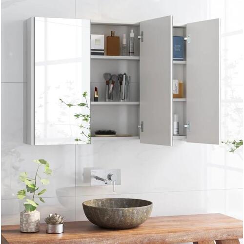 36" Wide Wall Mount Mirrored Bathroom Medicine Cabinet Organizer Mirror Door