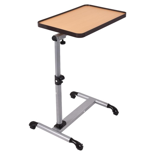 Mobile Laptop Table Side Table Metal Frame Height Adjustable Writing Computer