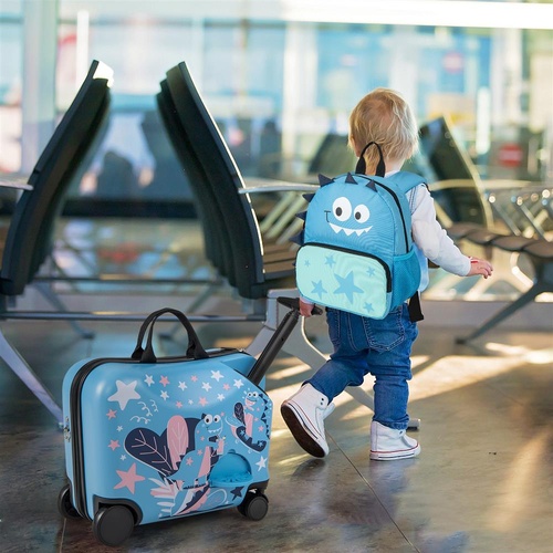 RETURNs Kid Luggage Set 18" Ride-on Suitcase W/Spinner Wheels