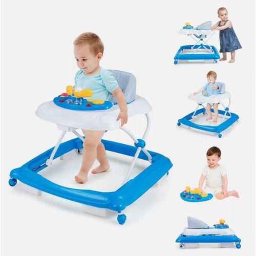 BABY JOY Foldable Baby Walker Adjustable Toddler Activity Center Push Walker