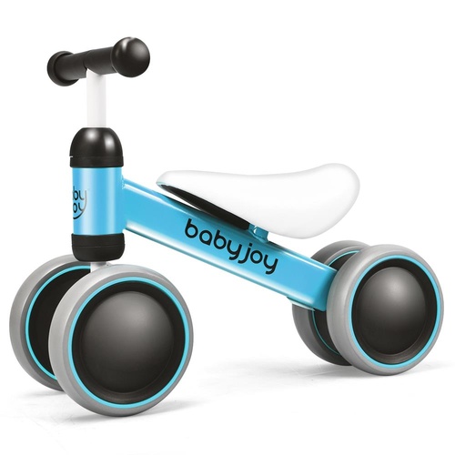 Baby Balance Bike Ride On Toy Gift Push Bicycle No Pedal w/4 Non-slip EVA Wheels
