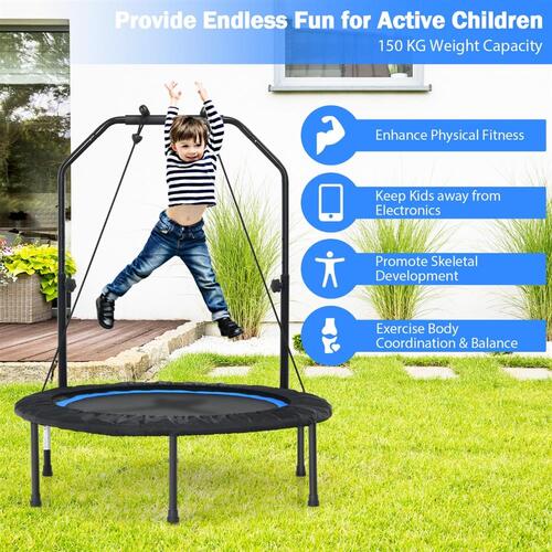RETURNs Foldable Mini Trampoline Home Gym Fitness Jump Exercise Indoor Trainer Rebounder