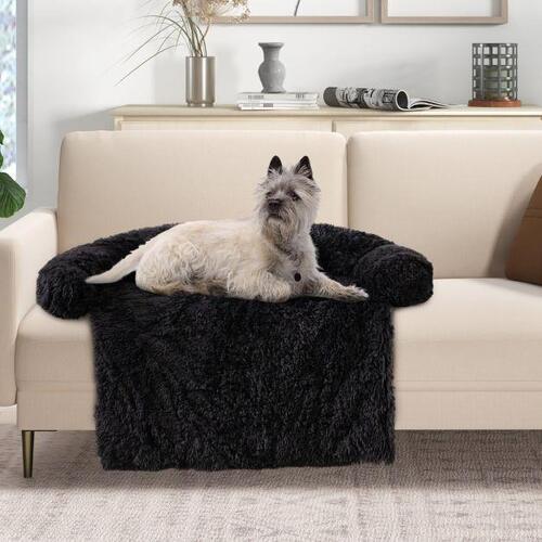 Plush Calming Dog Couch Bed with Anti-Slip Bottom