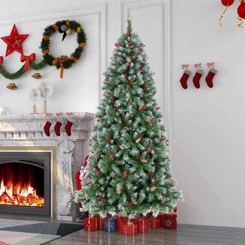 2.25m Artificial Xmas Tree with 1368 PVC Branch Tip for Decoration