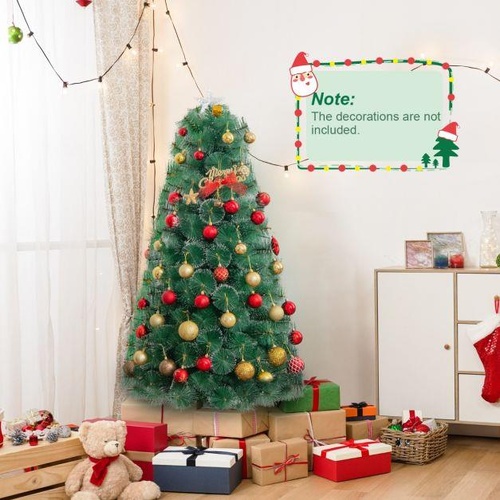 1.8M Pre-Lit Fiber Optic Christmas Tree with 185 Multi-Color LED Lights