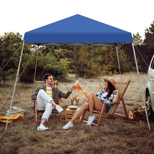 304x304 Outdoor Instant Pop-up Canopy Folding Slanted Leg Canopy Tent Blue