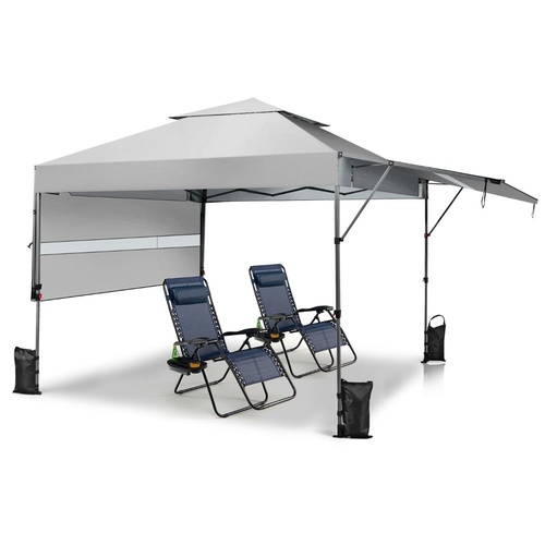 3m x 5.3m Portable Gazebo Pop-up Canopy Tent Marquee W/Dual Half Awnings Outdoor