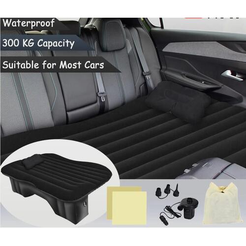 Inflatable Car Air Mattress Portable SUV Back Seat Camping Cushion w/Pillow&Pump